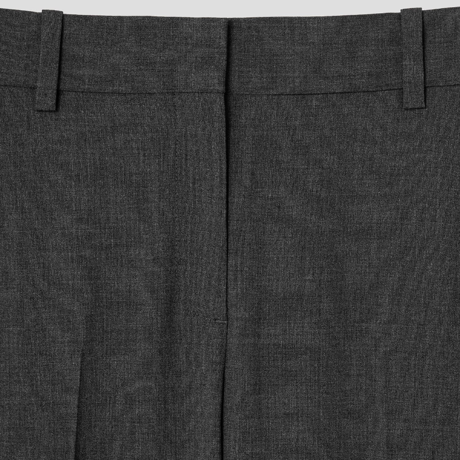 Theory Women Good Wool Treeca Slim Straight Pants - Charcoal Melange