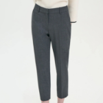Theory Women Good Wool Treeca Slim Straight Pants - Charcoal Melange