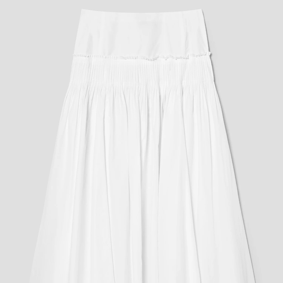 Theory Women Soft Lawn Yoke Skirt - White