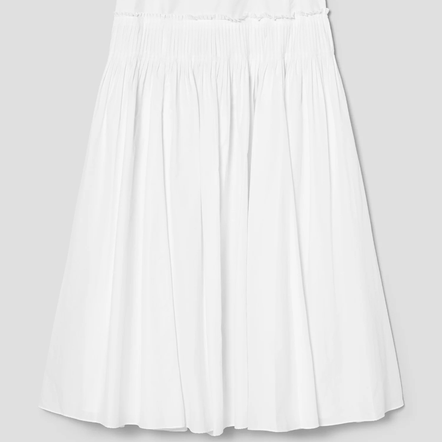 Theory Women Soft Lawn Yoke Skirt - White