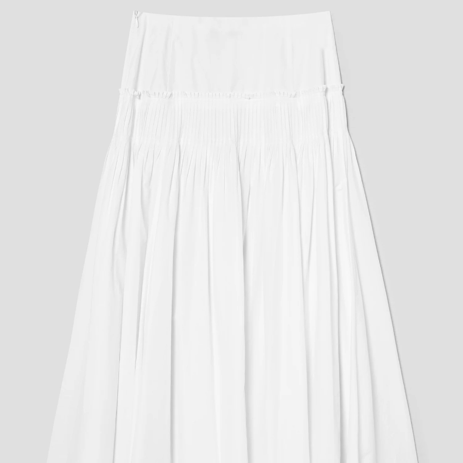 Theory Women Soft Lawn Yoke Skirt - White