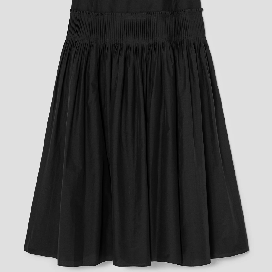 Theory Women Soft Lawn Yoke Skirt - Black