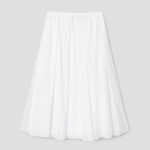 Theory Women Linear Cotton Pleated Pull On Skirt - White