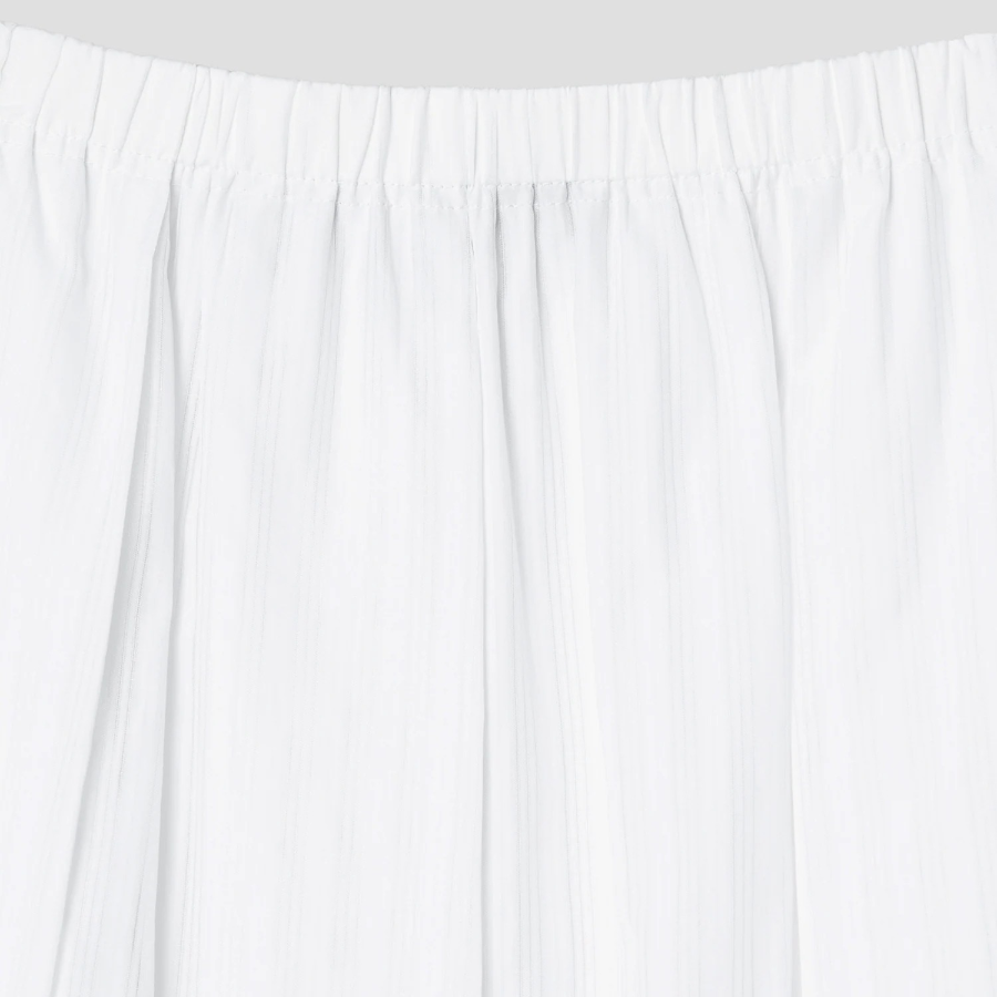 Theory Women Linear Cotton Pleated Pull On Skirt - White