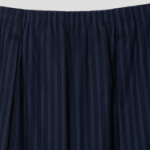 Theory Women Linear Cotton Pleated Pull On Skirt - Nocturne Navy