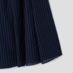 Theory Women Linear Cotton Pleated Pull On Skirt - Nocturne Navy
