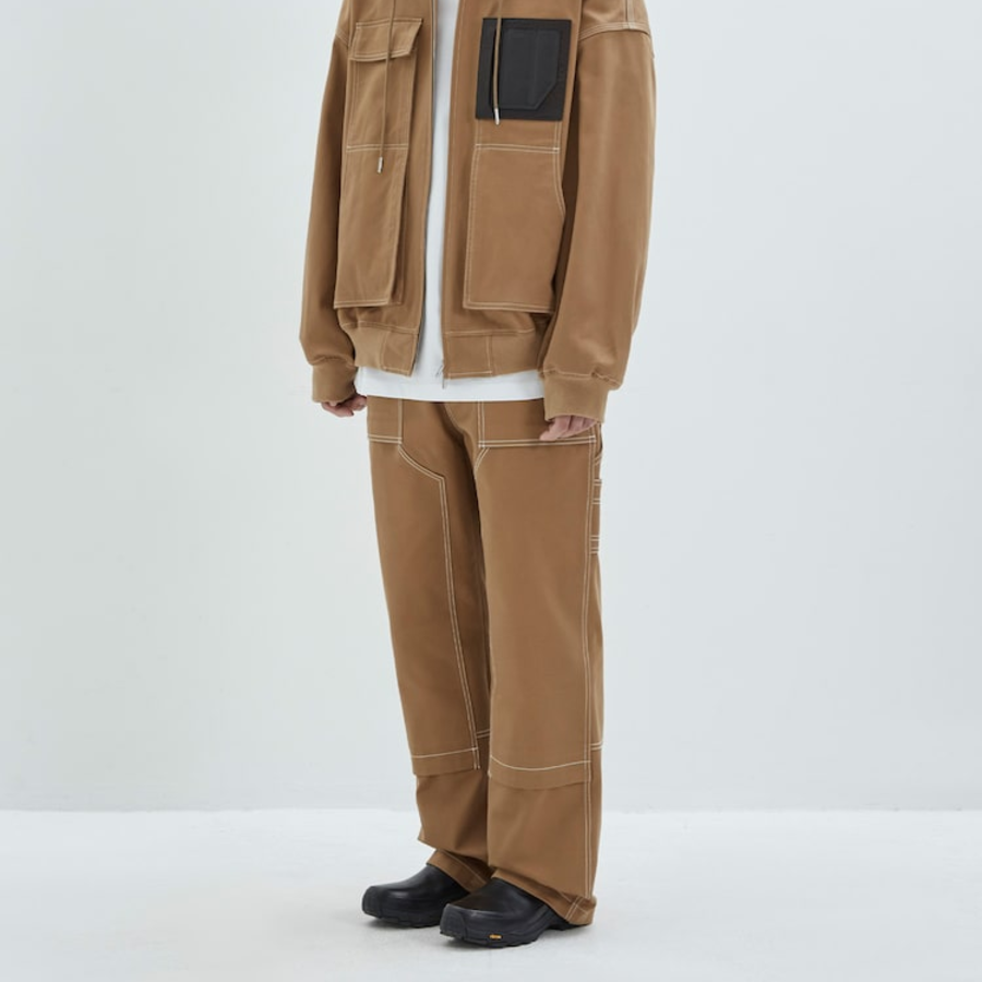 JUUN.J Cotton Carpenter Pants – Beige