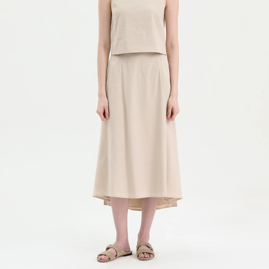 Theory Women Good Crunch Elastic Tulip Skirt - Straw