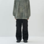 JUUN.J Nylon Twill Front Cargo Pants – Black