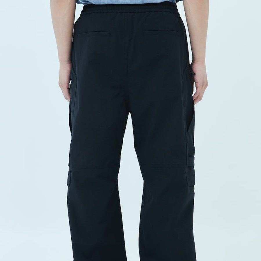 JUUN.J Nylon Velcro Detailed Cargo Pants – Black