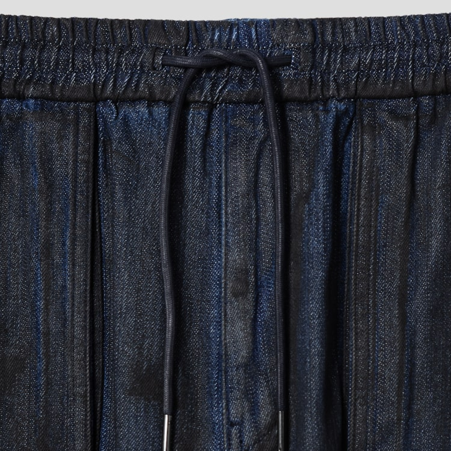 JUUN.J Oil-Denim Puckering Cargo Jeans – Blue