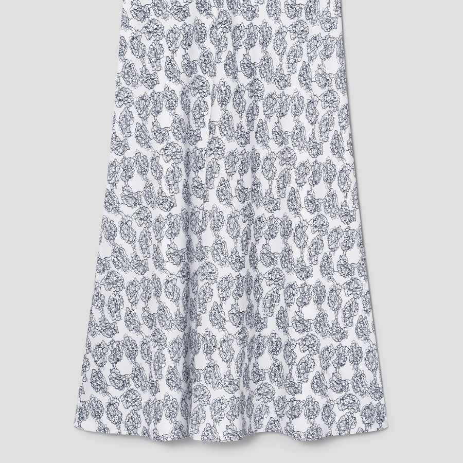 Theory Women Poly Georgette Fluid Skirt - Navy Multi