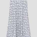 Theory Women Poly Georgette Fluid Skirt - Navy Multi