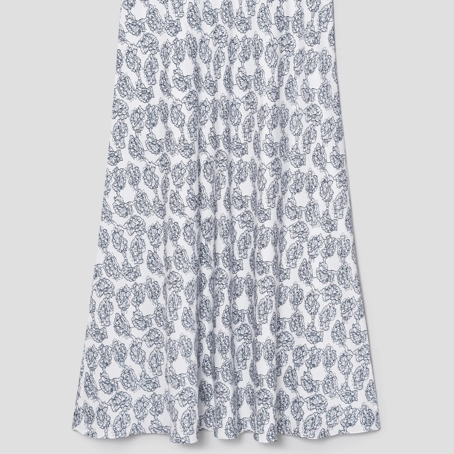 Theory Women Poly Georgette Fluid Skirt - Navy Multi