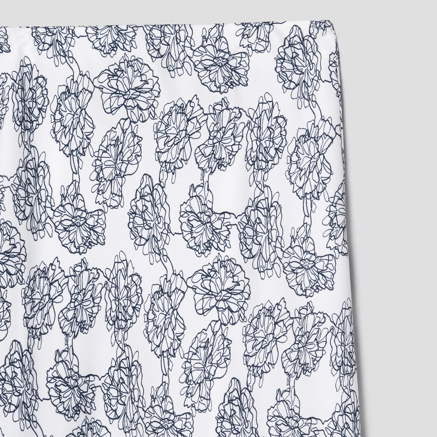 Theory Women Poly Georgette Fluid Skirt - Navy Multi