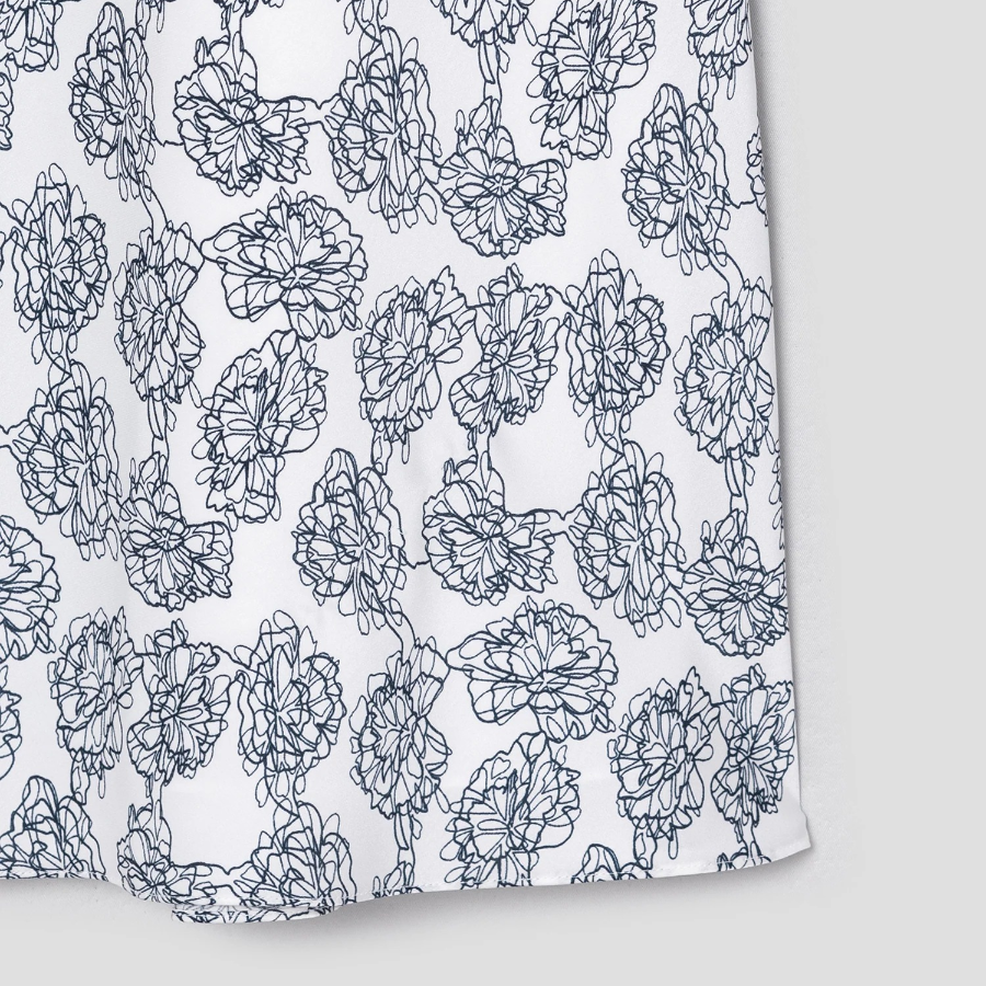 Theory Women Poly Georgette Fluid Skirt - Navy Multi