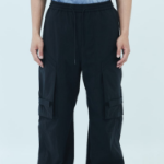 JUUN.J Nylon Velcro Detailed Cargo Pants – Black