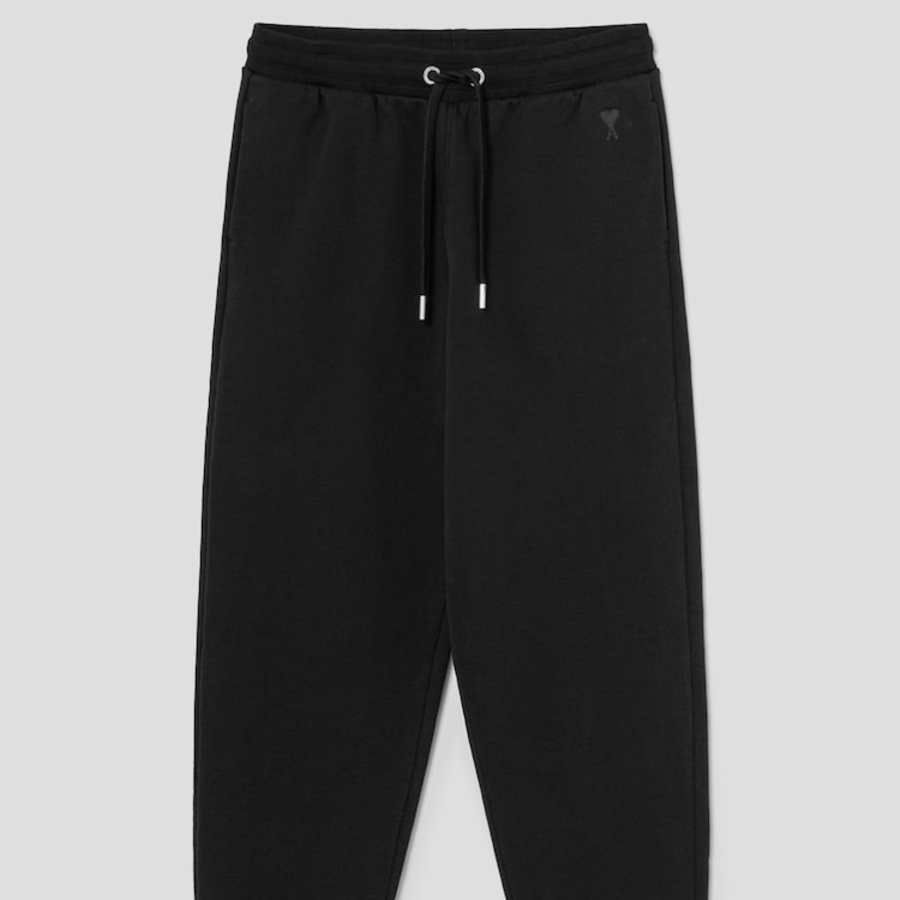 AMI (Unisex) Tonal ADC Jogging Pants – Wool Gabardine Black