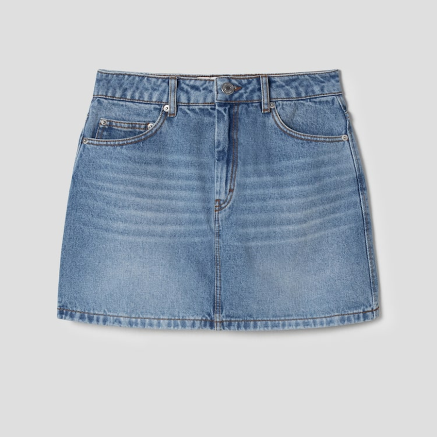AMI Women Mini Denim Skirt – Used Blue