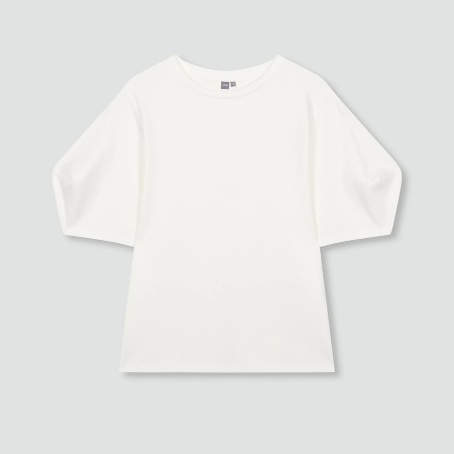 JAJU Puff-Sleeve T-Shirt – White