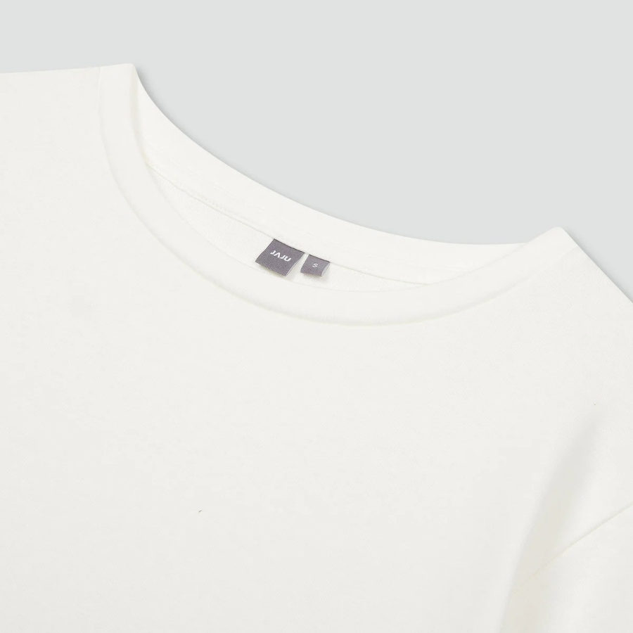 JAJU Puff-Sleeve T-Shirt – White