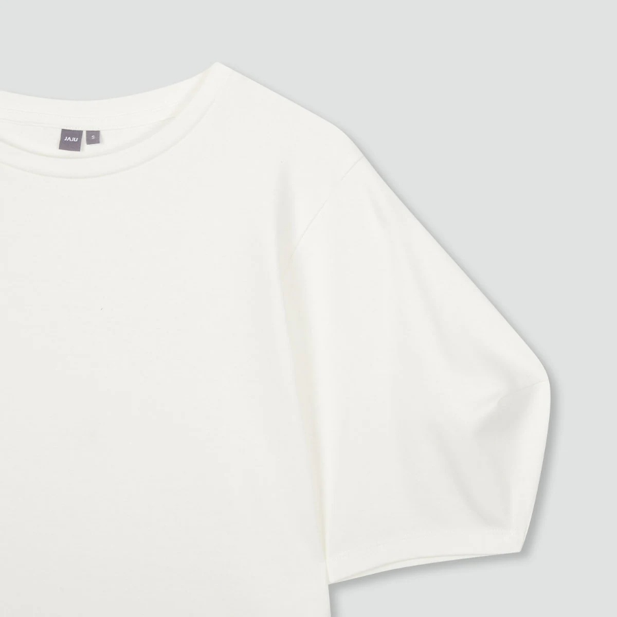 JAJU Puff-Sleeve T-Shirt – White