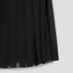 AMI Women Pleated Skirt – Wool Gabardine Black