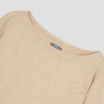 JAJU Slub 3/4-Sleeve T-Shirt – Beige