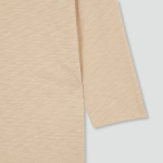 JAJU Slub 3/4-Sleeve T-Shirt – Beige