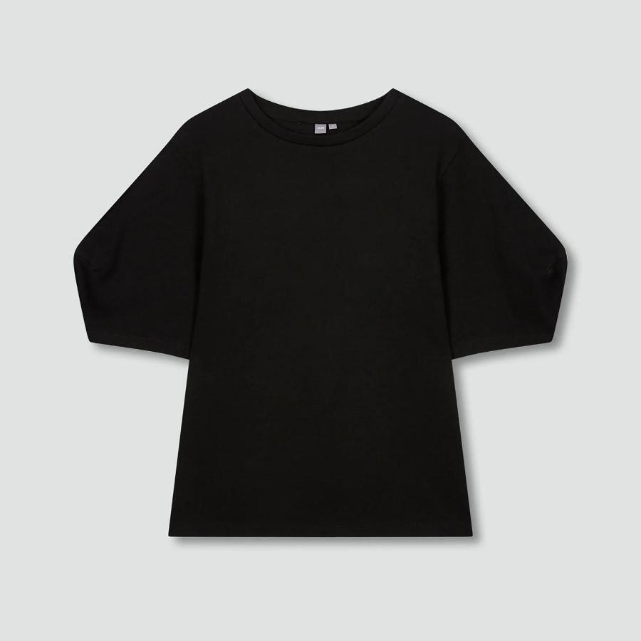 JAJU Puff-Sleeve T-Shirt – Black