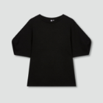 JAJU Puff-Sleeve T-Shirt – Black