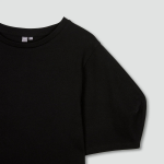 JAJU Puff-Sleeve T-Shirt – Black