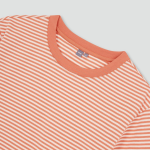 JAJU Cotton Stripe Half-Sleeve Crop T-Shirt – Pink