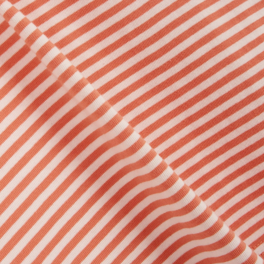 JAJU Cotton Stripe Half-Sleeve Crop T-Shirt – Pink