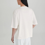 JAJU Smart Cotton Loose-Fit Half-Sleeve T-Shirt – White