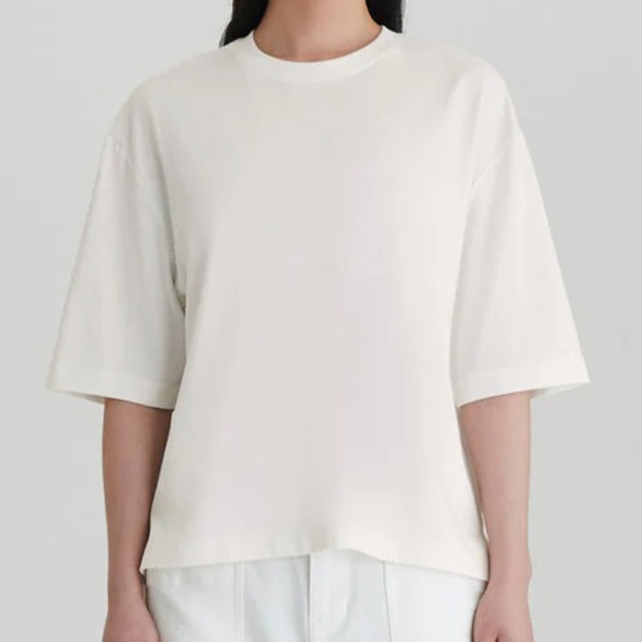 JAJU Smart Cotton Loose-Fit Half-Sleeve T-Shirt – White