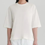 JAJU Smart Cotton Loose-Fit Half-Sleeve T-Shirt – White