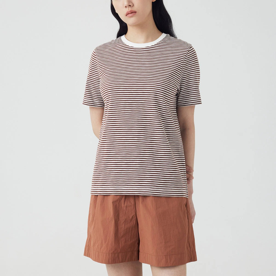 JAJU Slub Short-Sleeve T-Shirt – Light Brown