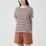 JAJU Slub Short-Sleeve T-Shirt – Light Brown