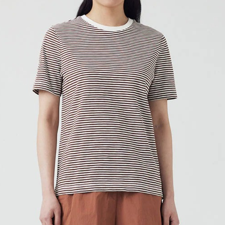 JAJU Slub Short-Sleeve T-Shirt – Light Brown