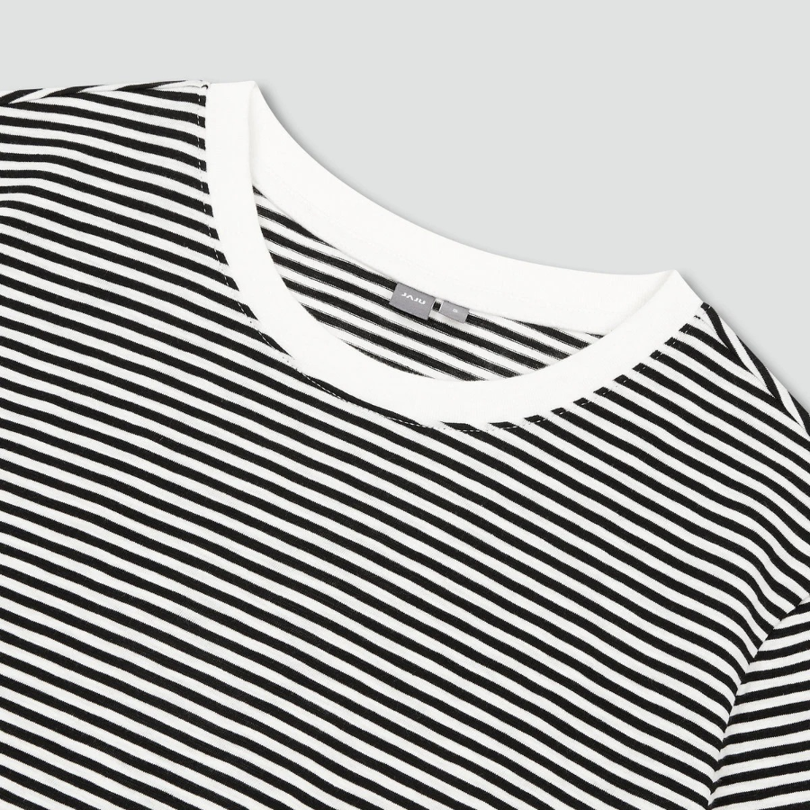 JAJU Slub Short-Sleeve T-Shirt – Jet Black