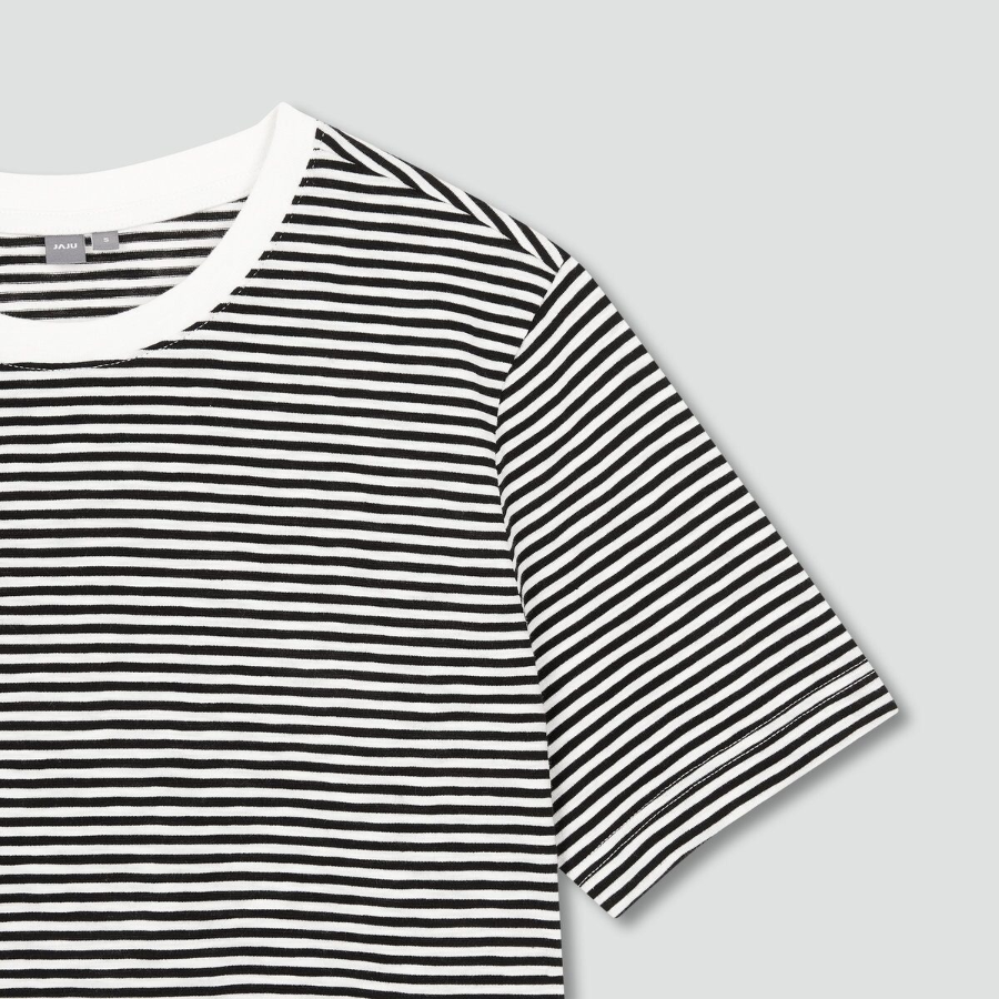 JAJU Slub Short-Sleeve T-Shirt – Jet Black