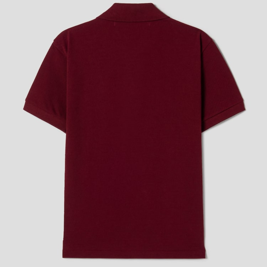 PLAY COMME des GARÇONS (Unisex) Red Heart Wappen Polo Shirt – Burgundy