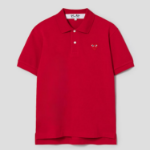 PLAY COMME des GARÇONS (Unisex) Red Heart Wappen Polo Shirt – Red