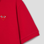 PLAY COMME des GARÇONS (Unisex) Red Heart Wappen Polo Shirt – Red