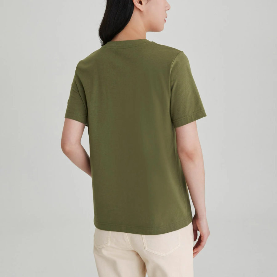 JAJU Smart Cotton V-Neck T-Shirt – Khaki