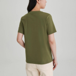 JAJU Smart Cotton V-Neck T-Shirt – Khaki
