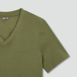 JAJU Smart Cotton V-Neck T-Shirt – Khaki