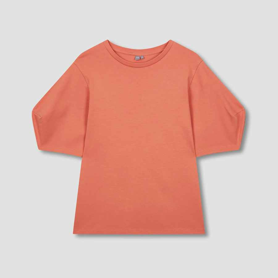 JAJU Puff-Sleeve T-Shirt – Orange