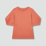 JAJU Puff-Sleeve T-Shirt – Orange